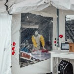 Campamento para tratar a los enfermos de ébola en Congo.