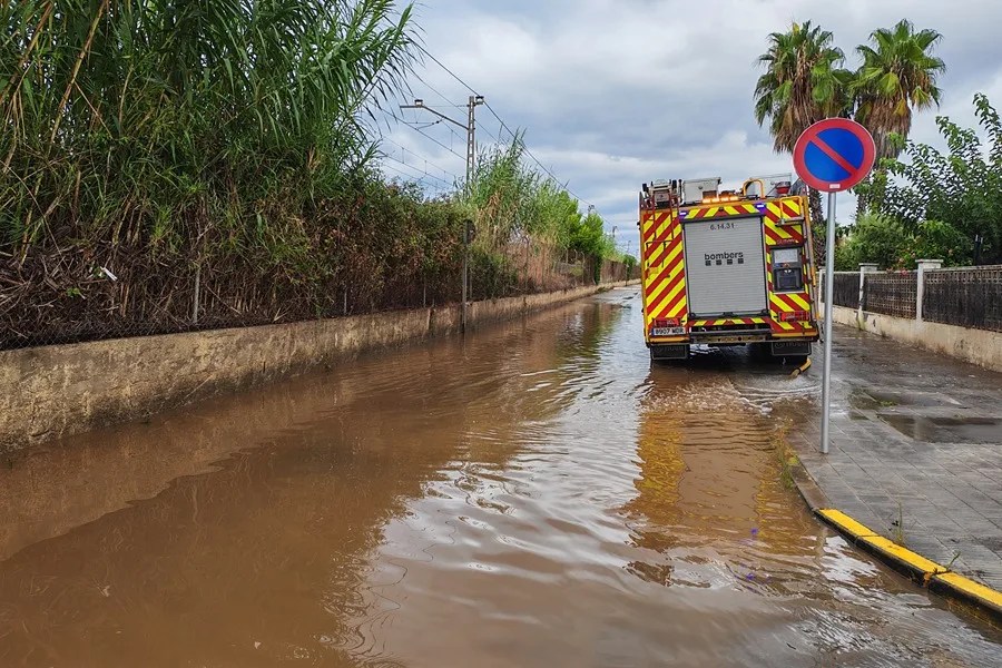 Lluvias torrenciales caídas en la provincia de Tarragona en las últimas horas.