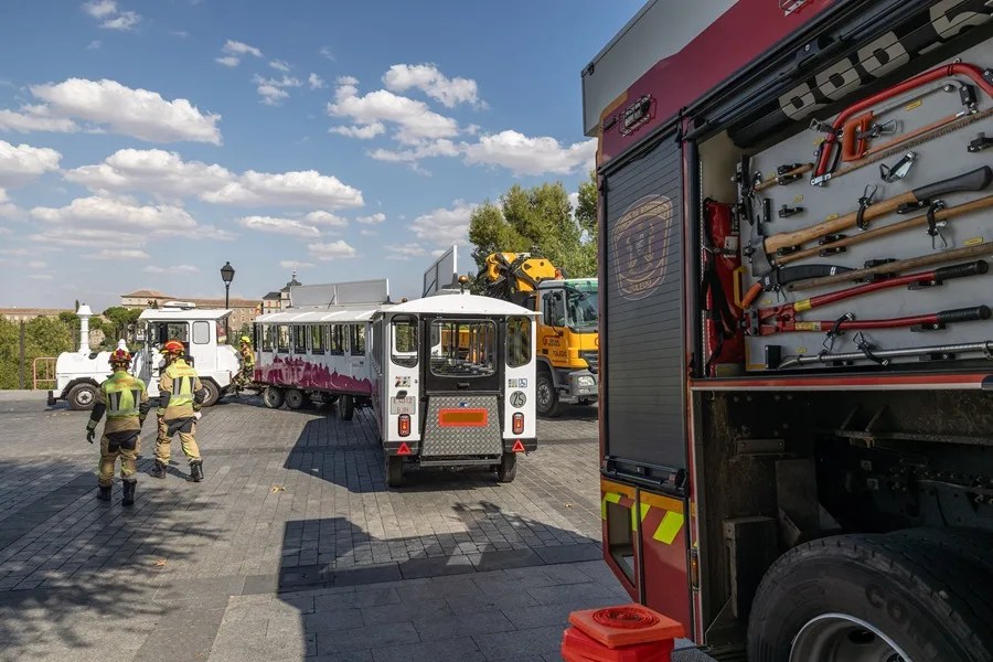 Un turista italiano de 44 años ha resultado herido tras ser atropellado por el tren turístico de Toledo.