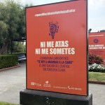 Imagen de un soporte publicitario con la campaña del Ayuntamiento de Santander para concienciar sobre algunas letras machistas en canciones. EFE/Adriana Agüero