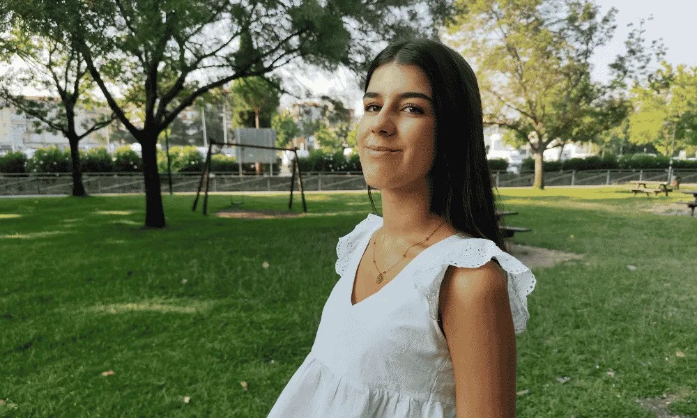 Jimena Tejerina Tomé, una estudiante de 16 años de Malpartida de Plasencia (Cáceres) que ha conseguido una beca de la Fundación Amancio Ortega para estudiar en Canadá