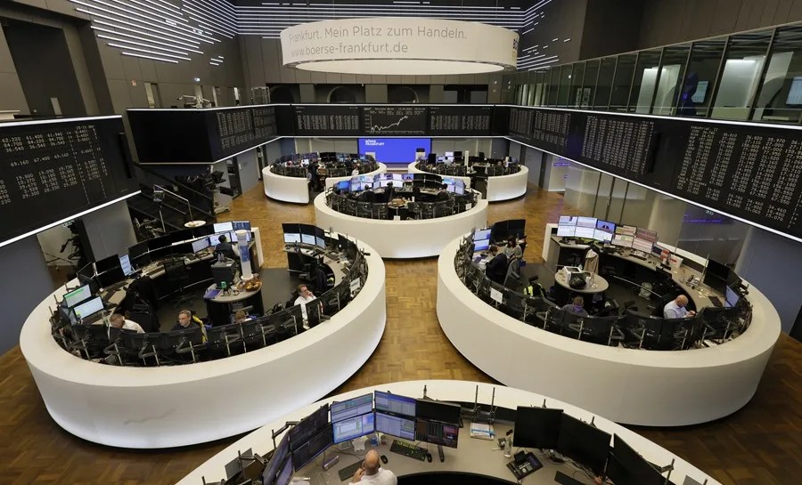 Interior de la Bolsa de Fráncfort