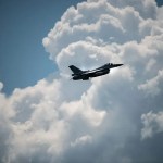 Un caza F-16 de la OTAN.