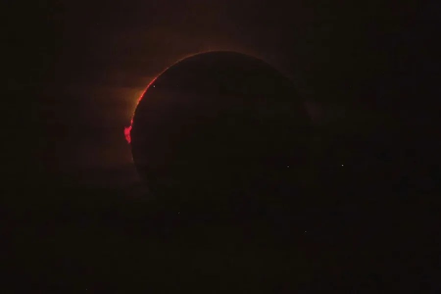 Vista del eclipse.