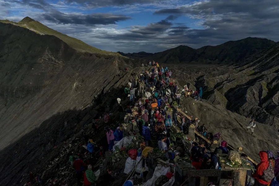Cima del monte Bromo, en Indonesia