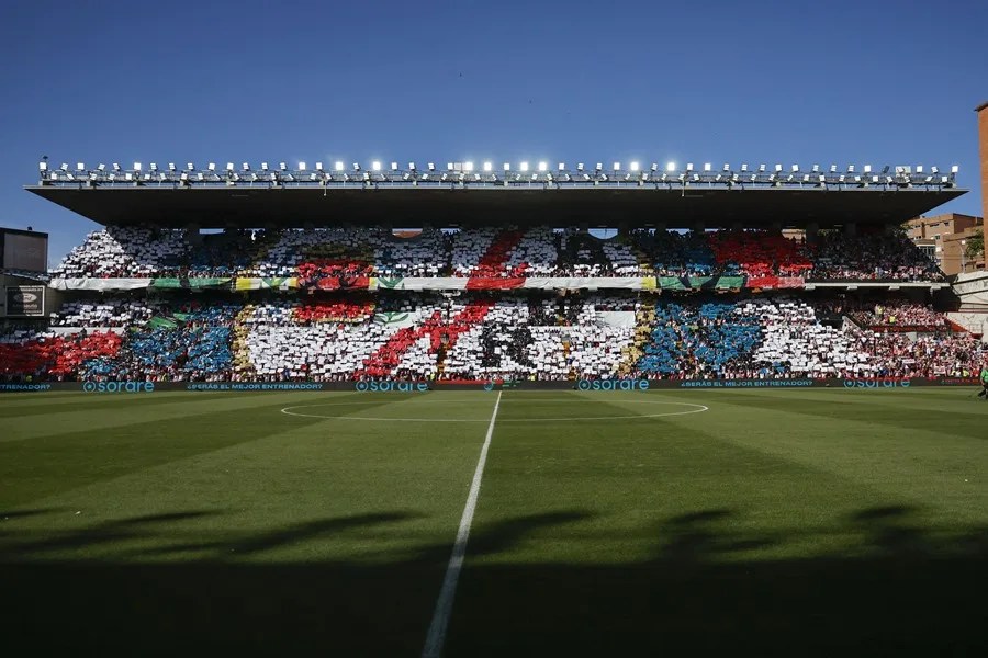 Vista del estadio de Vallecas.