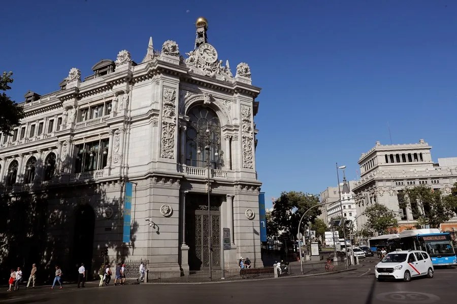 Fachada del Banco de España, en Madrid