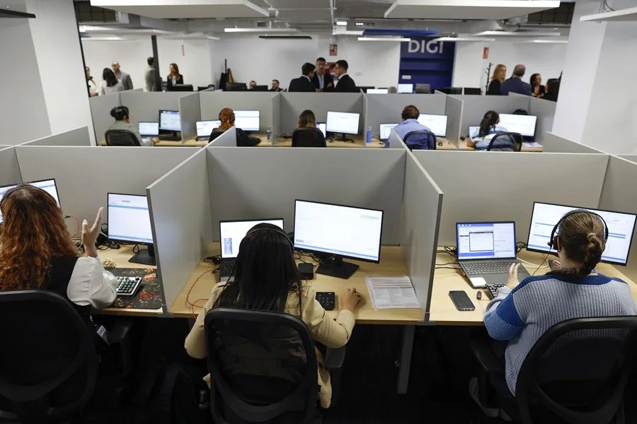 Un centro de atención al cliente de Digi