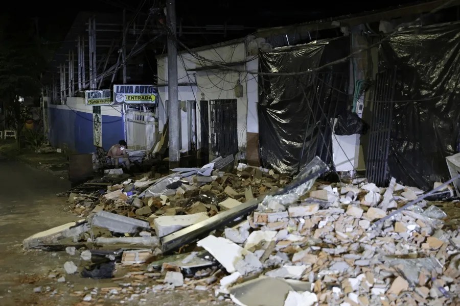 Zona afectada por el terremoto en Pereira, Colombia.