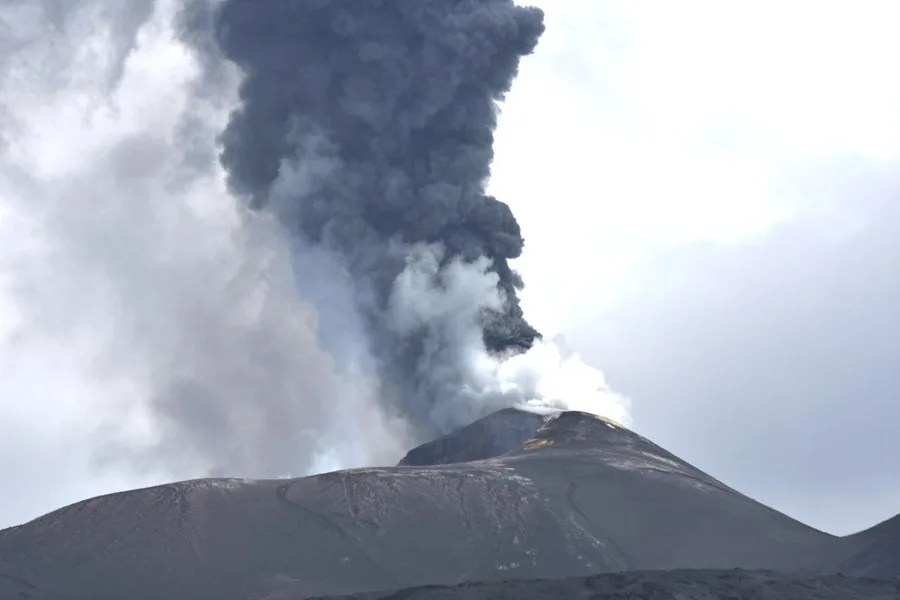 Vista del volcán Etna.