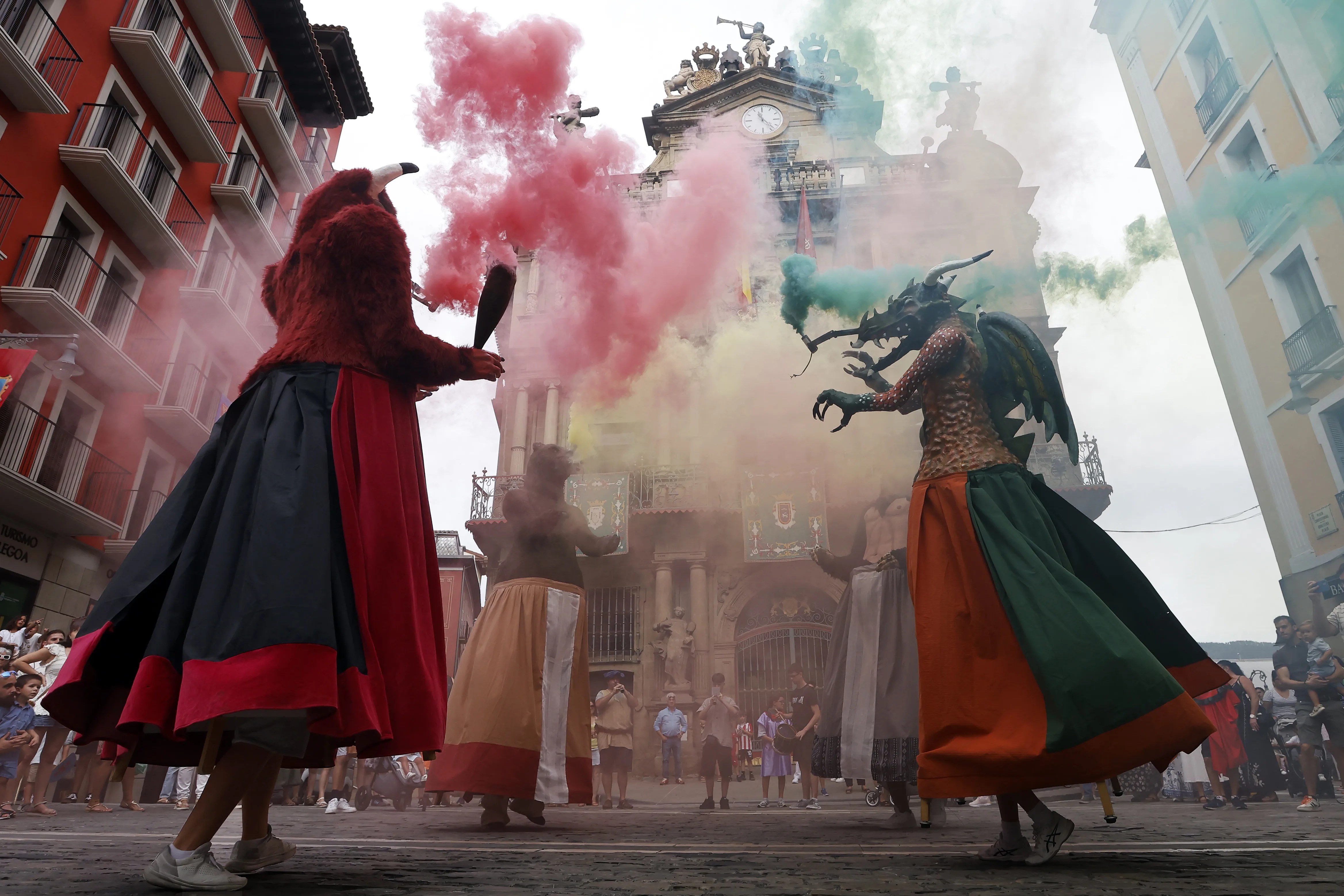 Imagen de la feria medieval instalada en el Casco Antiguo de Pamplona