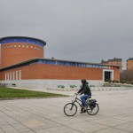 Imagen del edificio del Planetario de Pamplona tras su incendio