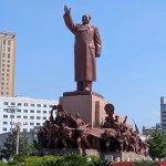 La estatua de Mao Zedong en la ciudad de Shenyang (noreste