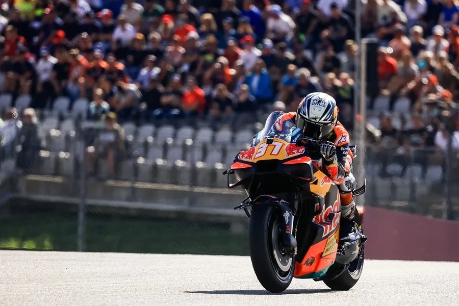 El piloto español de MotoGP Pedro Acosta, durante el Gran Premio de Austria d