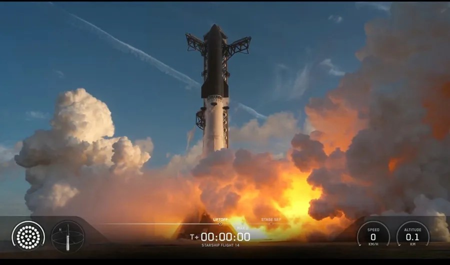 La nave Starship de SpaceX ameriza con éxito después de su primer viaje orbital