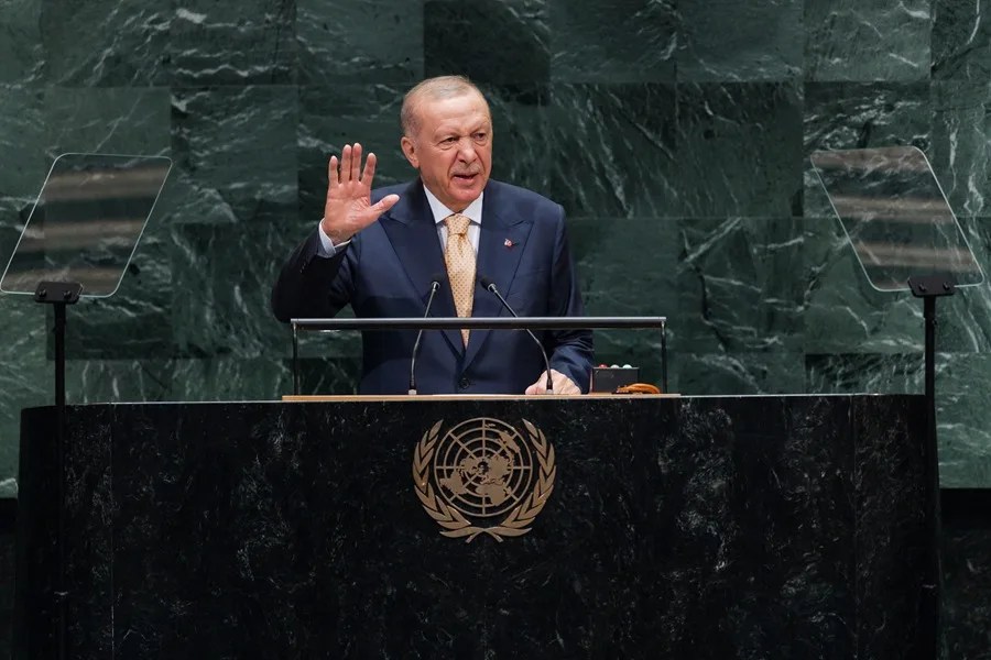 Erdogan denuncia en la ONU que Gaza "es el mayor cementerio infantil del mundo"