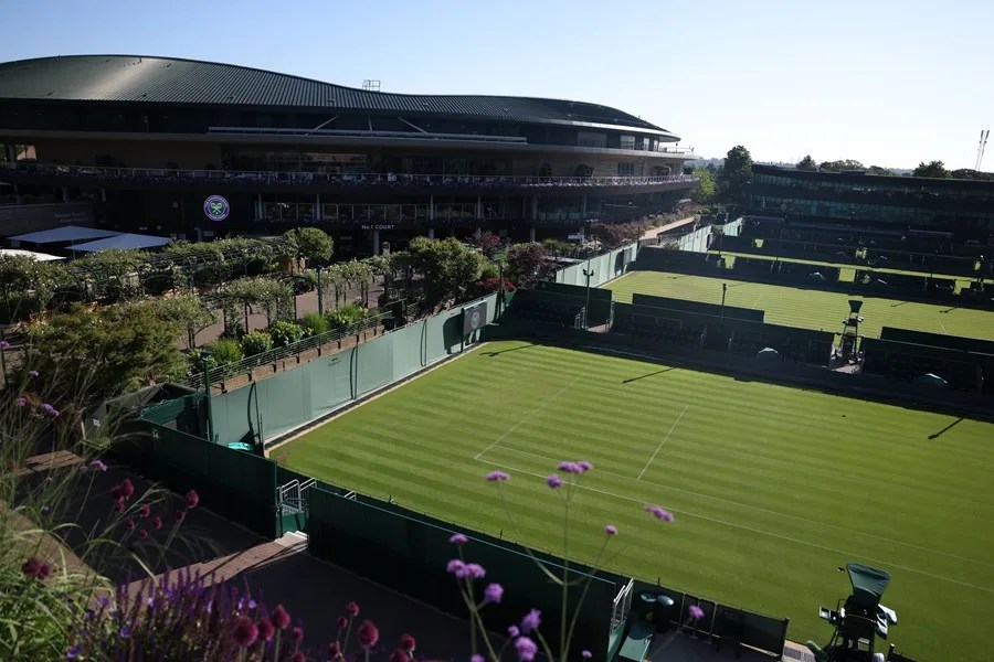 Vista de las pistas de Wimbledon