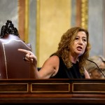 La presidenta del Congreso, Francina Armengol durante la sesión de control al Gobierno