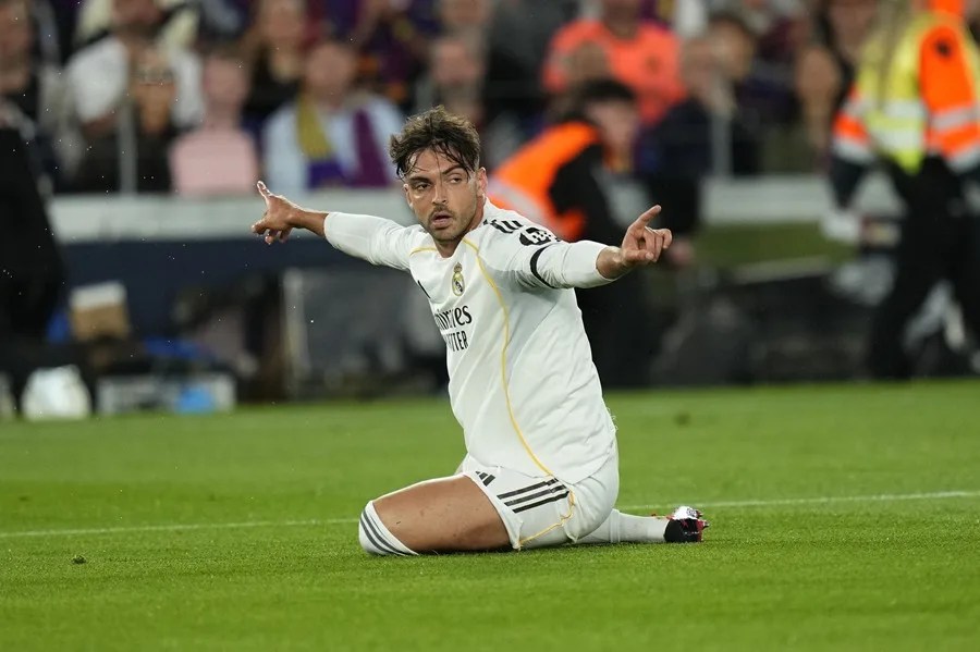 El defensa del Real Madrid Raúl Asencio
