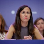 La secretaria general de Podemos, Ione Belarra, durante la reunión del Consejo Ciudadano