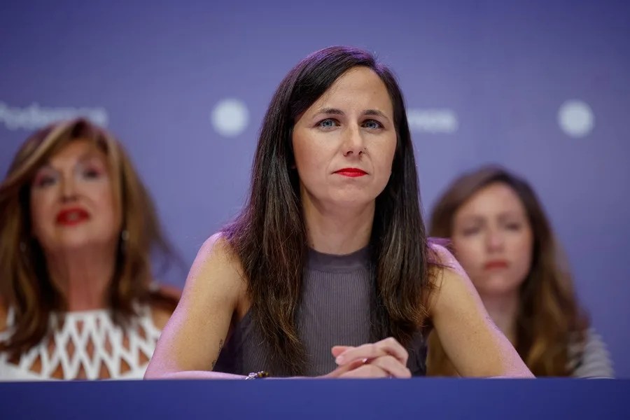 La secretaria general de Podemos, Ione Belarra, durante la reunión del Consejo Ciudadano