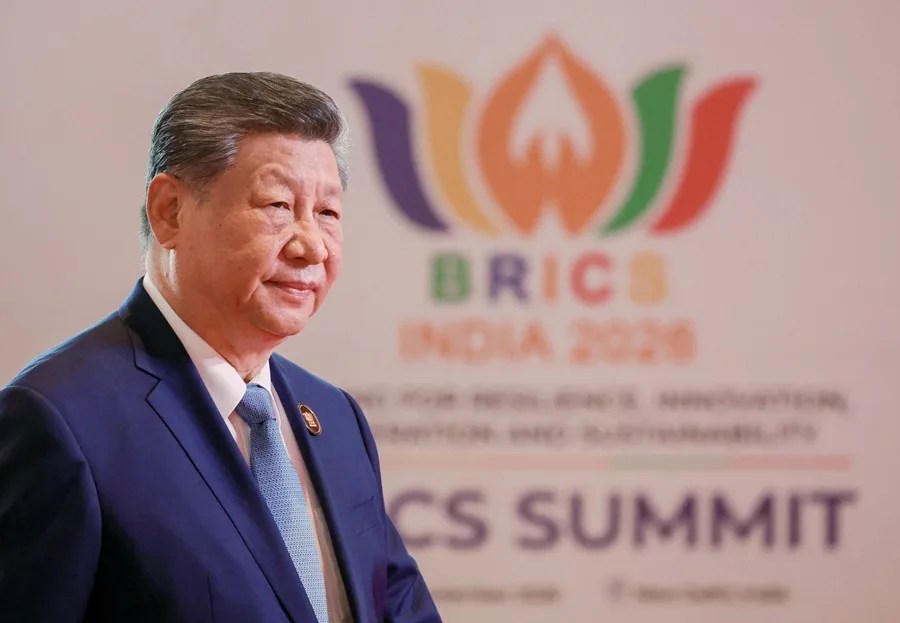 El presidente de China, Xi Jinping hoy en Nueva Delhi.