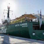 El rompehielos Arctic Sunrise de Greenpeace, que llegó el pasado 17 de septiembre a València con motivo del juicio