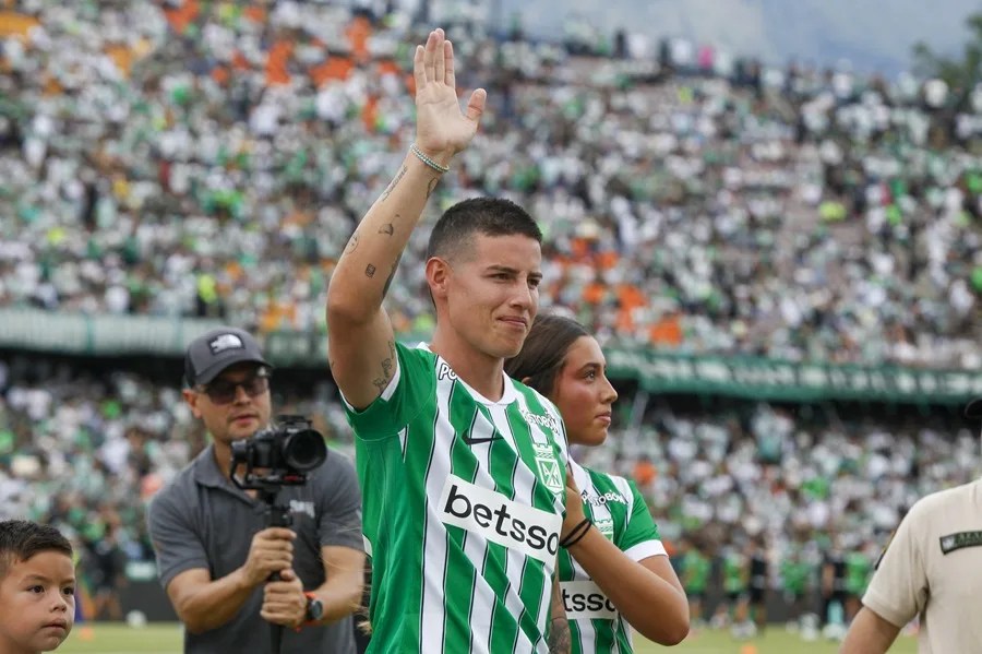 James Rodríguez debuta con una asistencia en la victoria de Nacional ante Inter de Bogotá