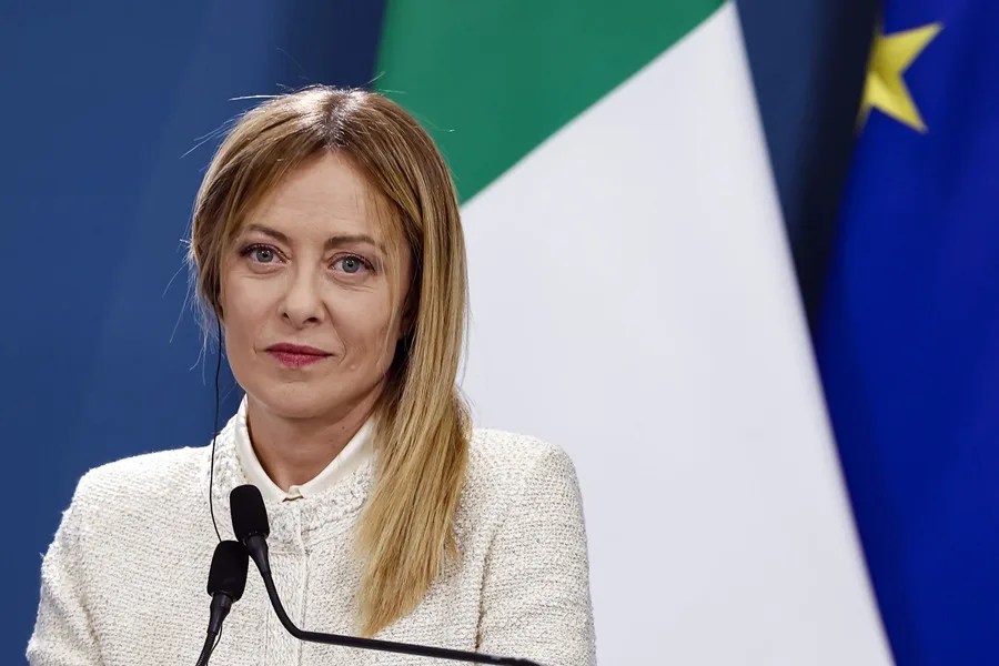 La primera ministra de Italia, Giorgia Meloni.