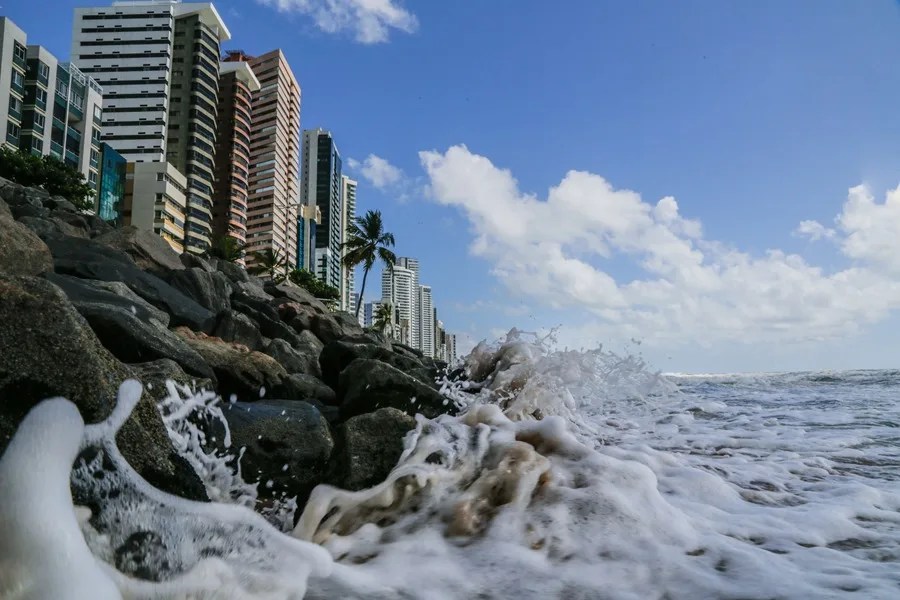 Vista de la playa de Boa Viagem, en la ciudad de Recife (Brasil).