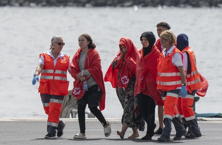 Migrantes rescatados en Canarias. EFE/Adriel Perdomo