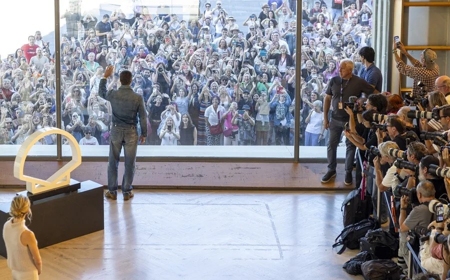 El actor estadounidense Brad Pitt este miércoles en el Festival de Cine de San Sebastián, donde ha presentado 'Heart ofthe beast' en la sección oficial de la 74 edición del certamen. 