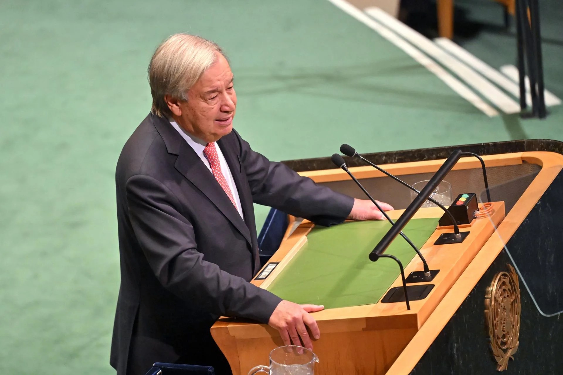 (FILE). United Nations Secretary-General Antonio Guterres speaks during the General Debate of the 81st session of the United Nations (UN) General Assembly at the United Nations Headquarters in New York, New York, US. Sep. 22, 2026. EFE/EPA/MICK TSIKAS AUSTRALIA AND NEW ZEALAND OUT