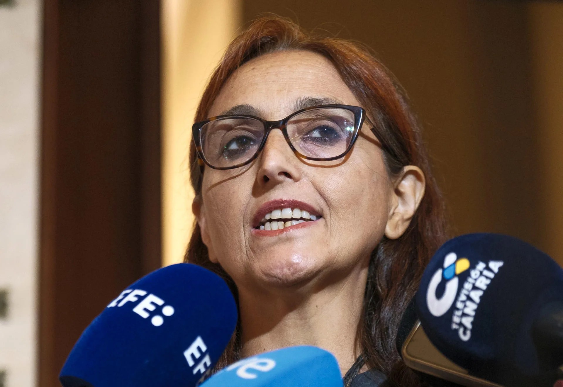 La fundadora de Caminando Fronteras, Helena Maleno, al inicio de las jornadas del Consejo General del Poder Judicial. EFE/Ángel Medina G.