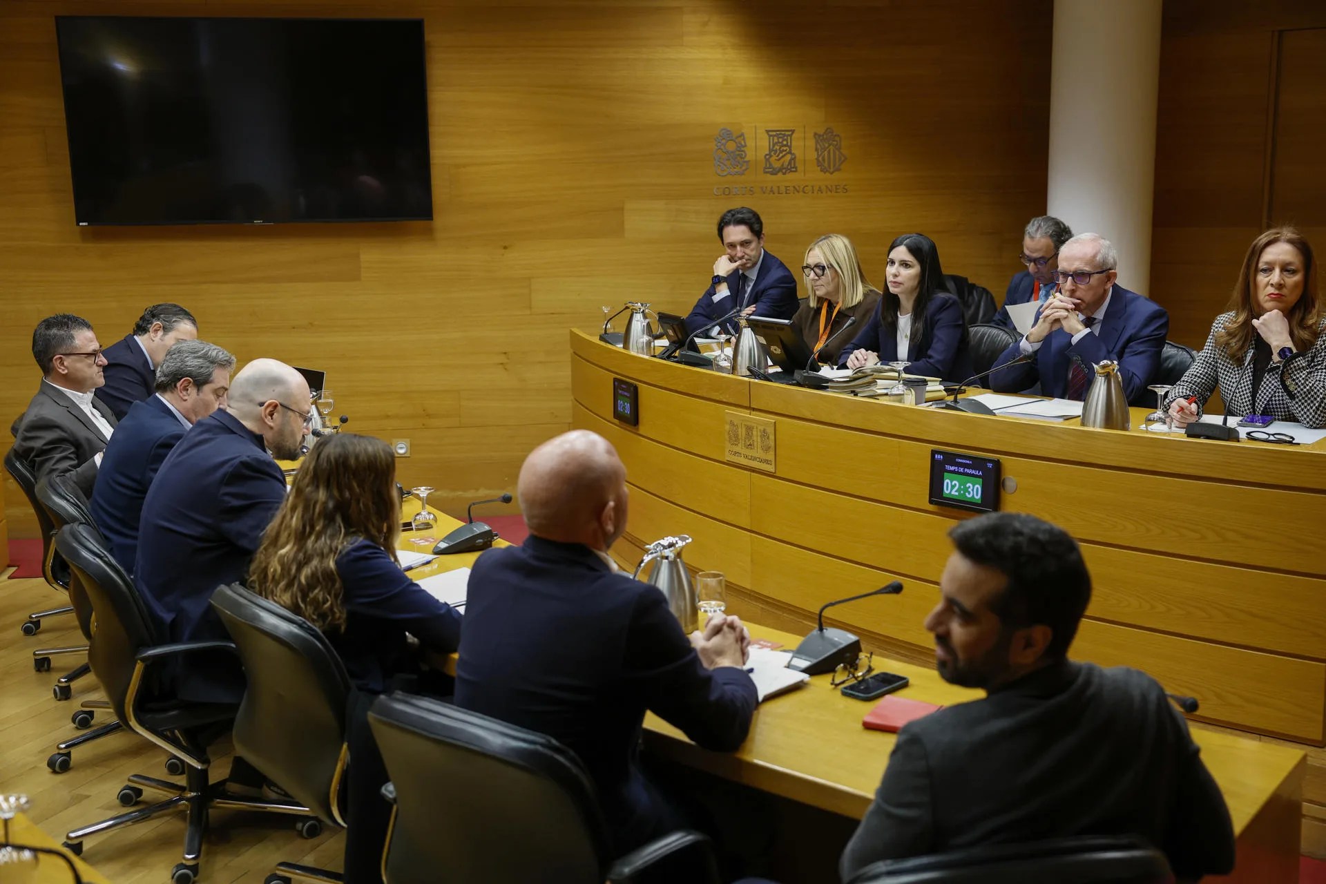 Imagen de archivo de la comisión de investigación sobre la dana de Les Corts Valencianes. EFE/Ana Escobar
