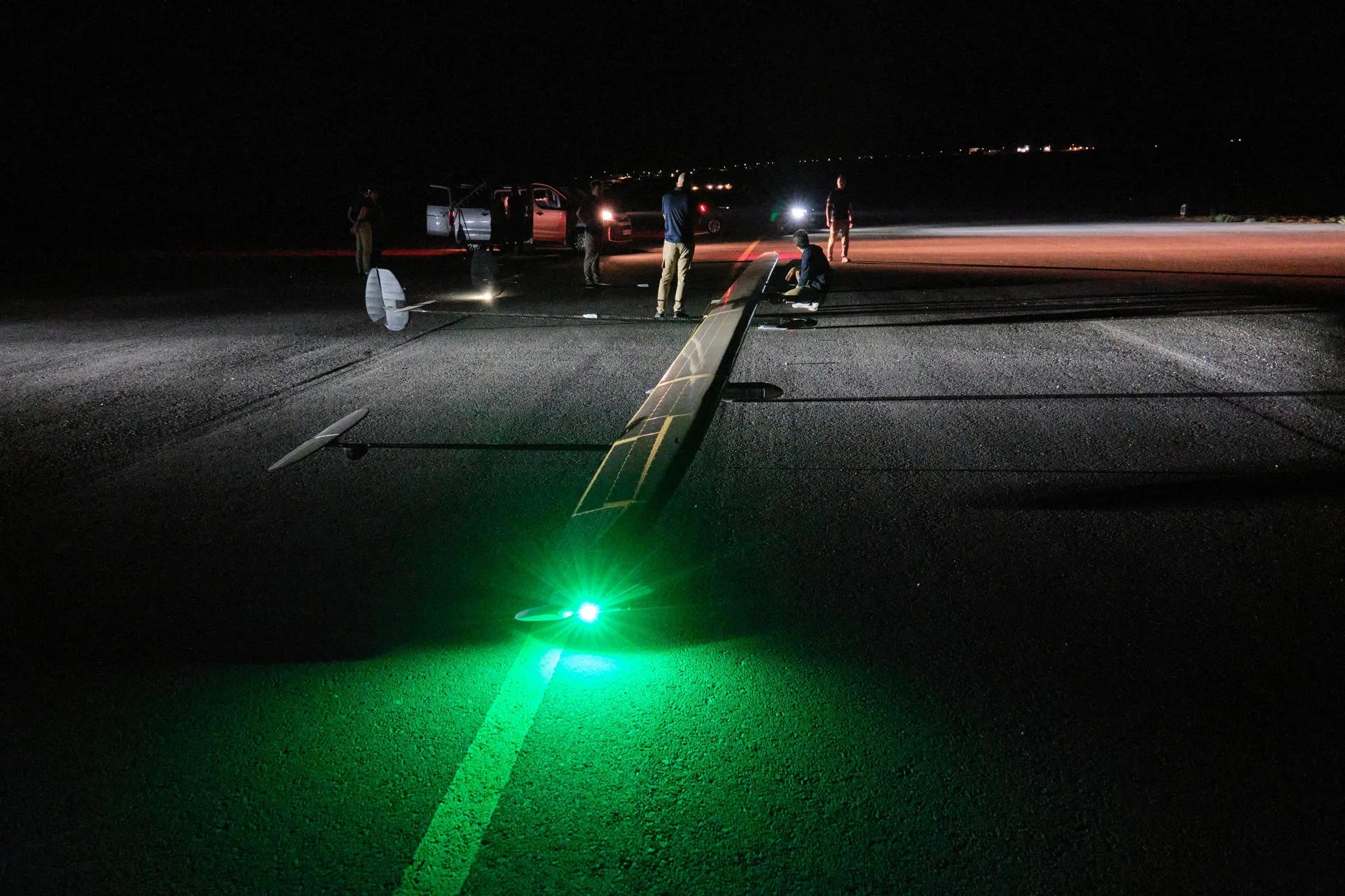 Imagen del despegue del prototipo APUS NEO 18 facilitada por el Parque Tecnológico de Fuerteventura. EFE