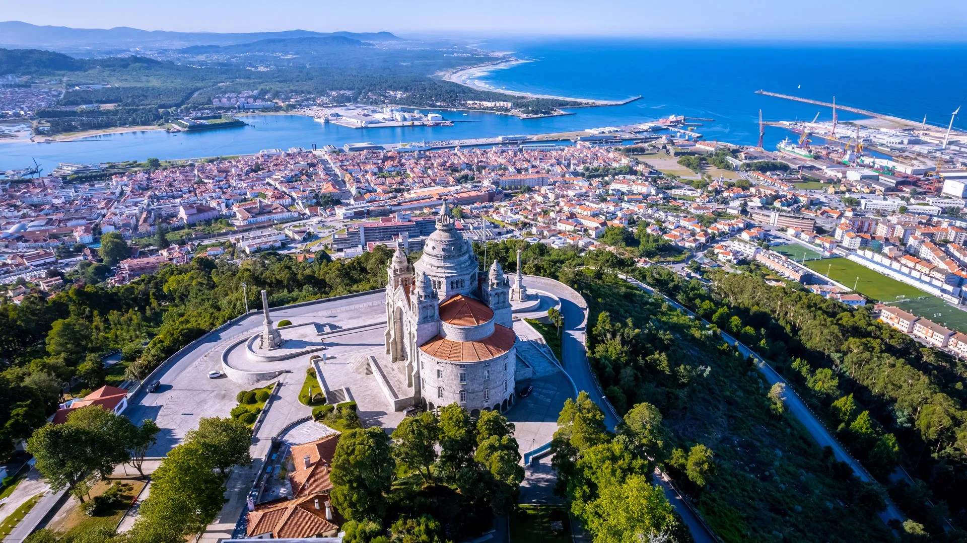 Imagen aérea de Viana do Castelo. IMAGEN CEDIDA POR LA CÁMARA DE VIANA DE CASTELO (CRÉDITO OBLIGATORIO).