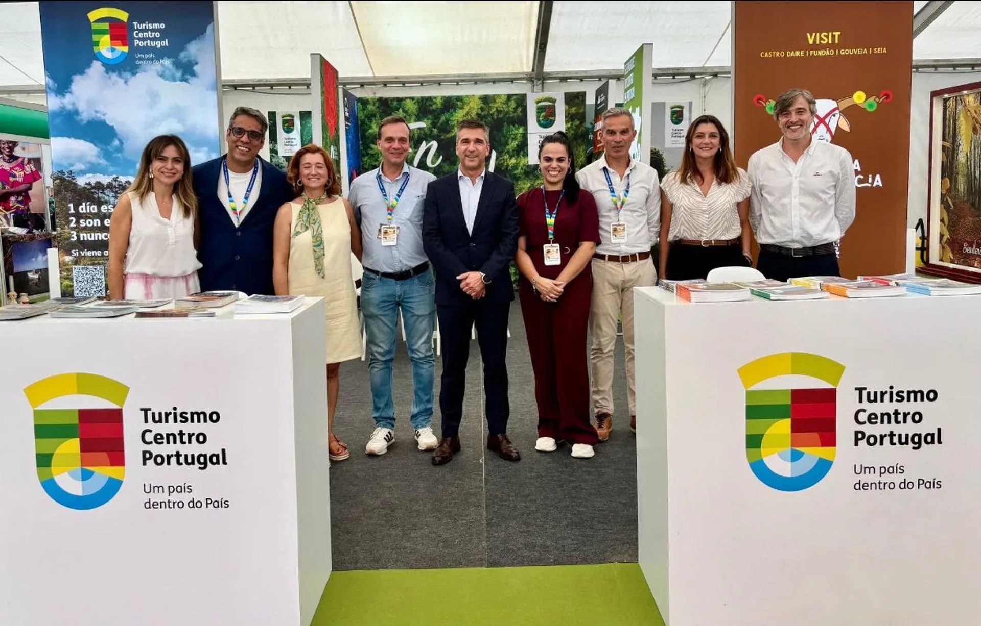 Centro de Portugal busca reforzar el mercado español con turismo termal y de naturaleza. En la imagen Rui Ventura, presidente de Turismo Centro, en el centro de imagen con los responsables de la entidad. EFE/TURISMO CENTRO/IMAGEN CEDIDA/CRÉDITO OBLIGATORIO