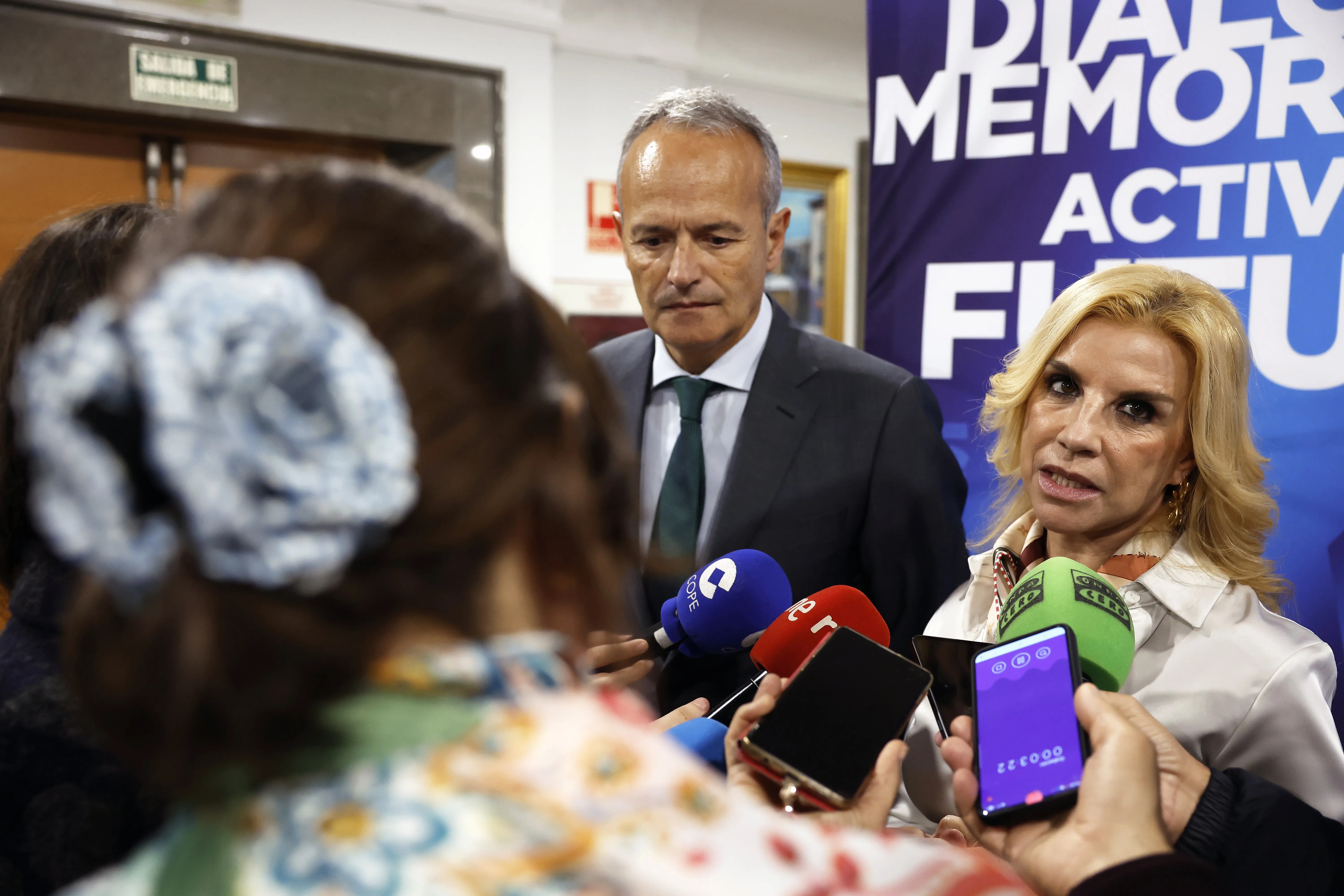 Imagen de la representante de la CEOE Rosa Santos en su intervención en Pamplona
