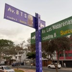 Lima renombra una calle en honor a BTS e ilumina de morado un arco monumental