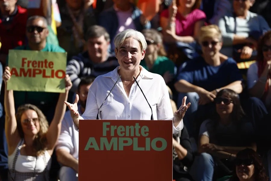 Acto de precampaña de Frente Amplio en Móstoles