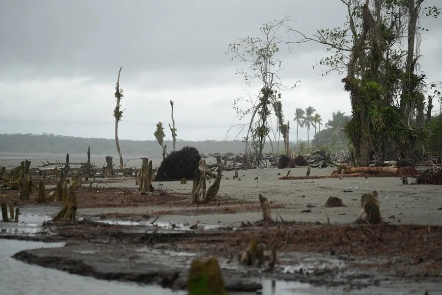 La Barra, el pueblo del Pacífico de Colombia que retrocede frente al mar