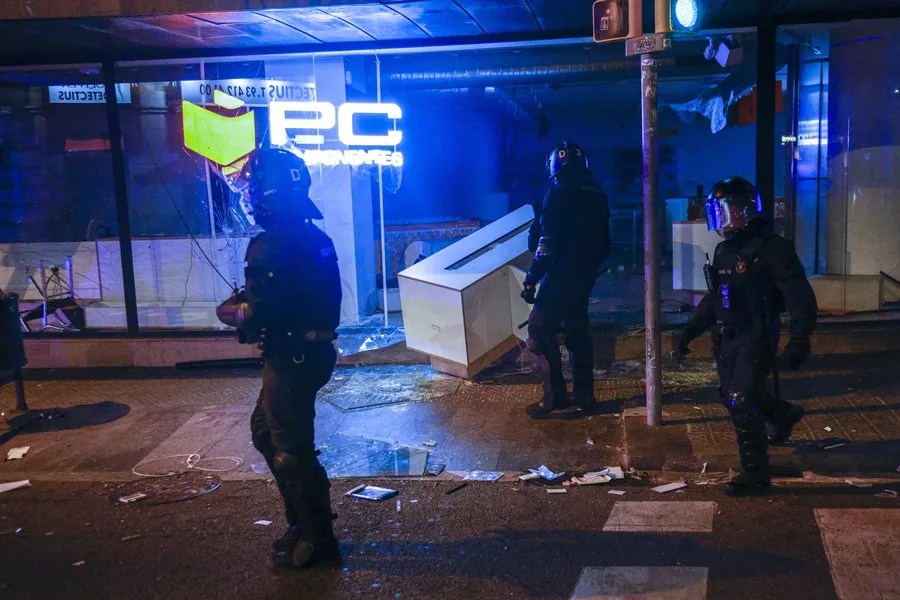 Disturbios en Barcelona