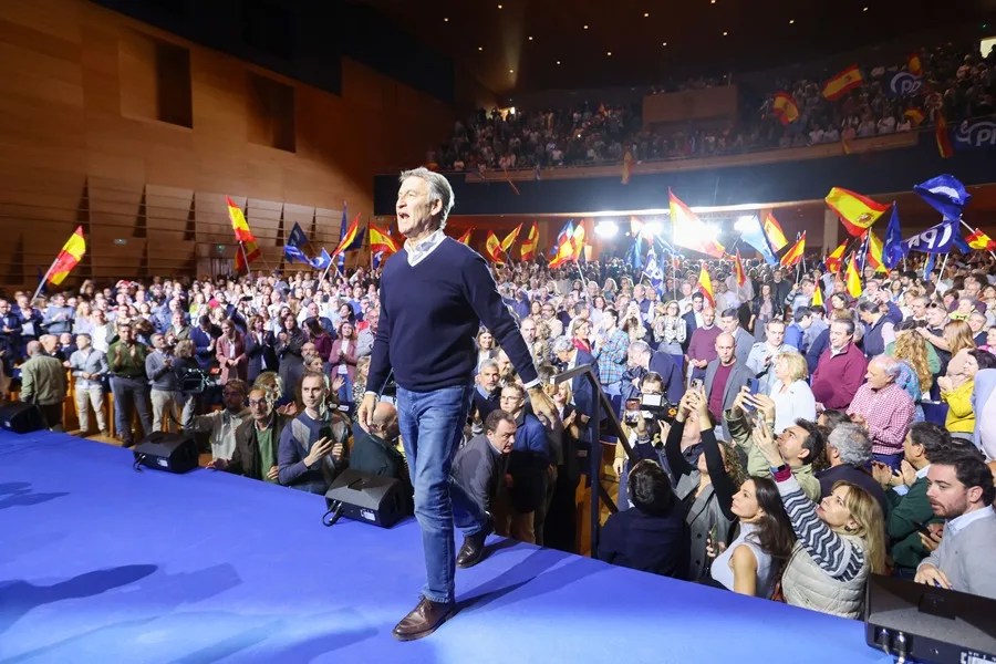 Acto de precampaña de Feijóo en Salamanca