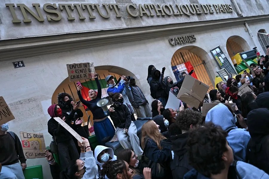Nueva jornada de protestas estudiantiles en Francia