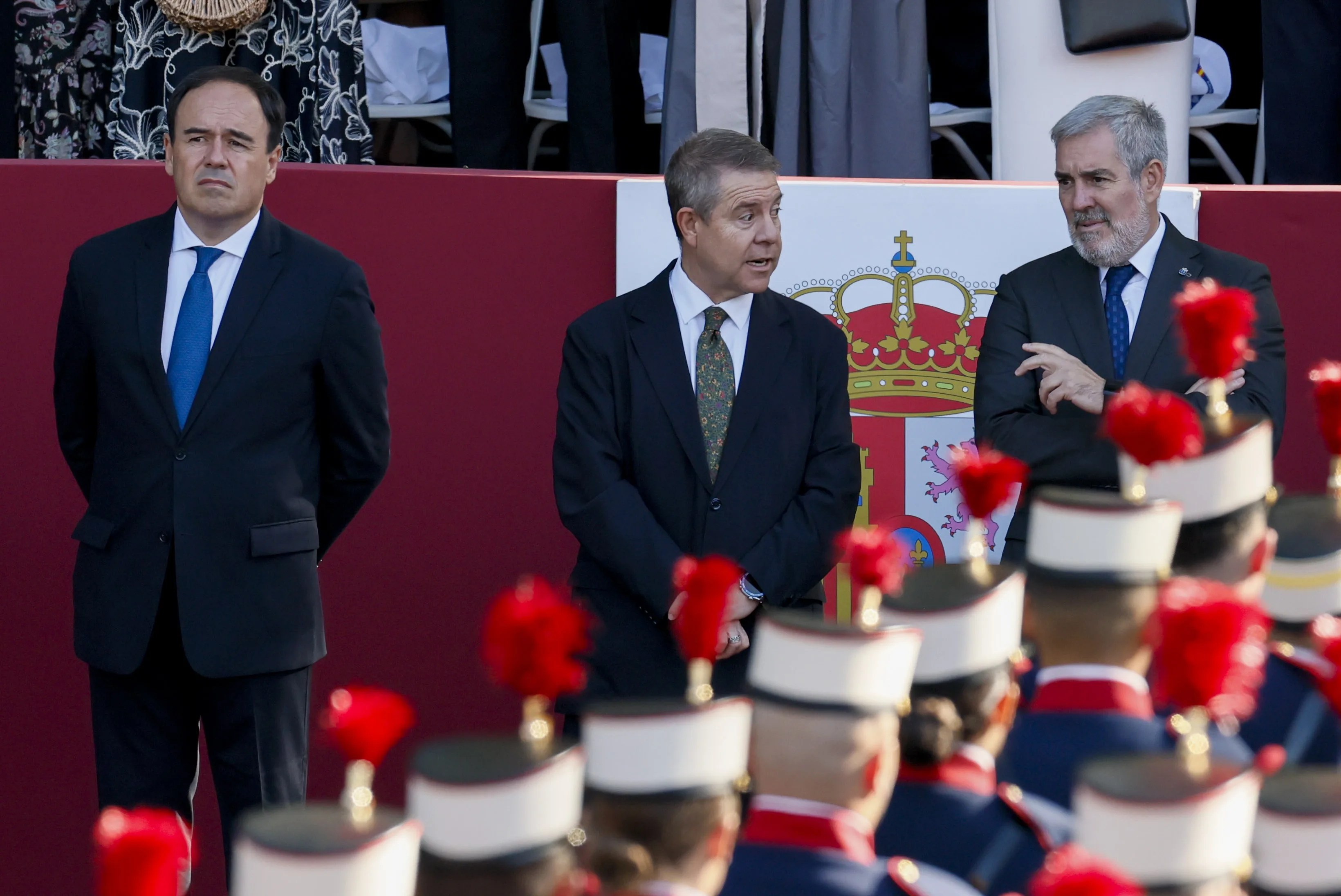 Page en el desfile de la Fiesta Nacional