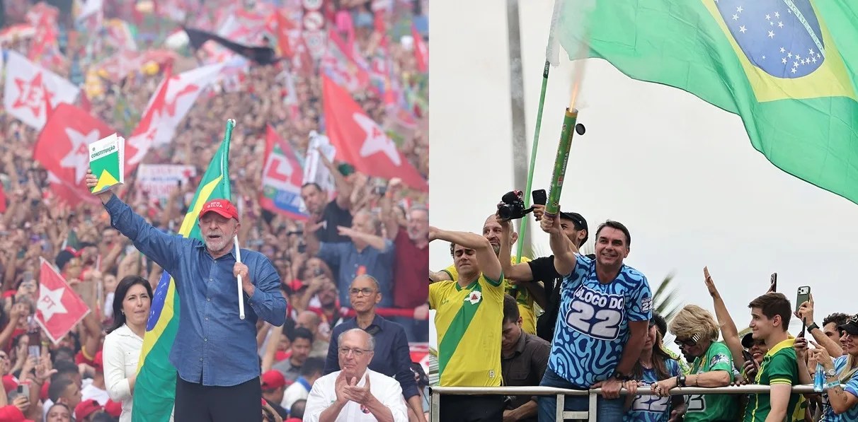 Lula y Flávio Bolsonaro cierran sus campañas con actos masivos