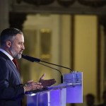 El presidente de Vox, Santiago Abascal,