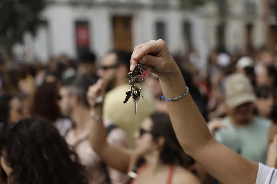 Imagen de una protesta en Madrid por el precio de la vivienda