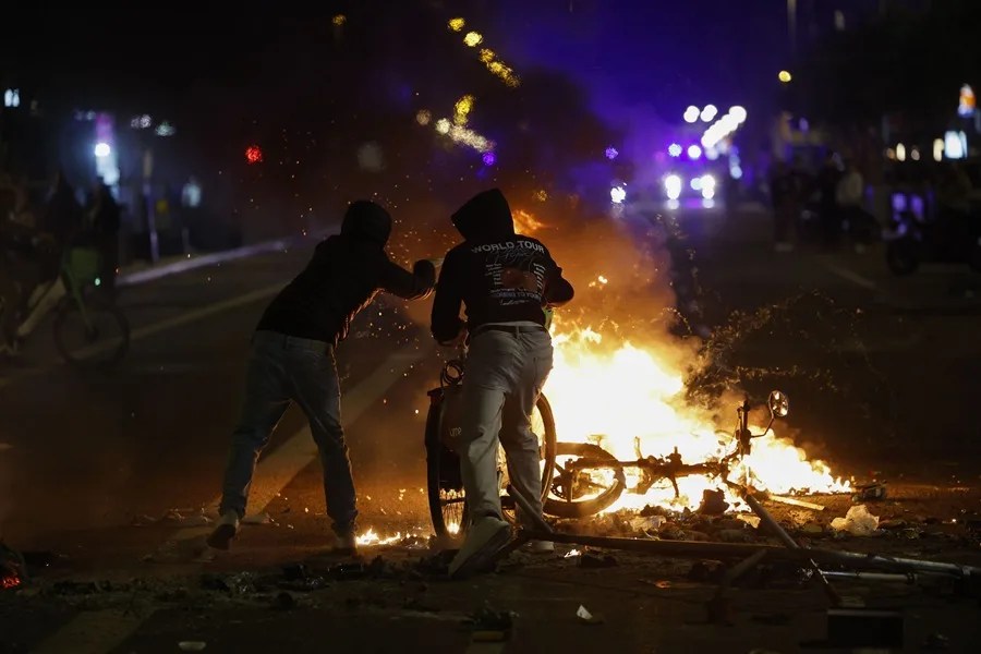 Una imagen de las protestas en Barcelona.